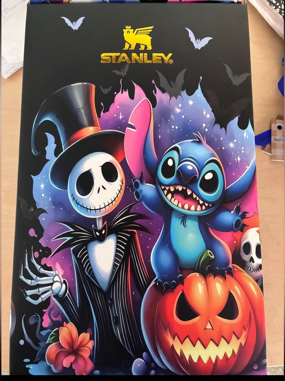 STANLEY 40 oz. Lilo & Stitch Tumbler black rare box flowstate gift box Halloween - Picture 3 of 4